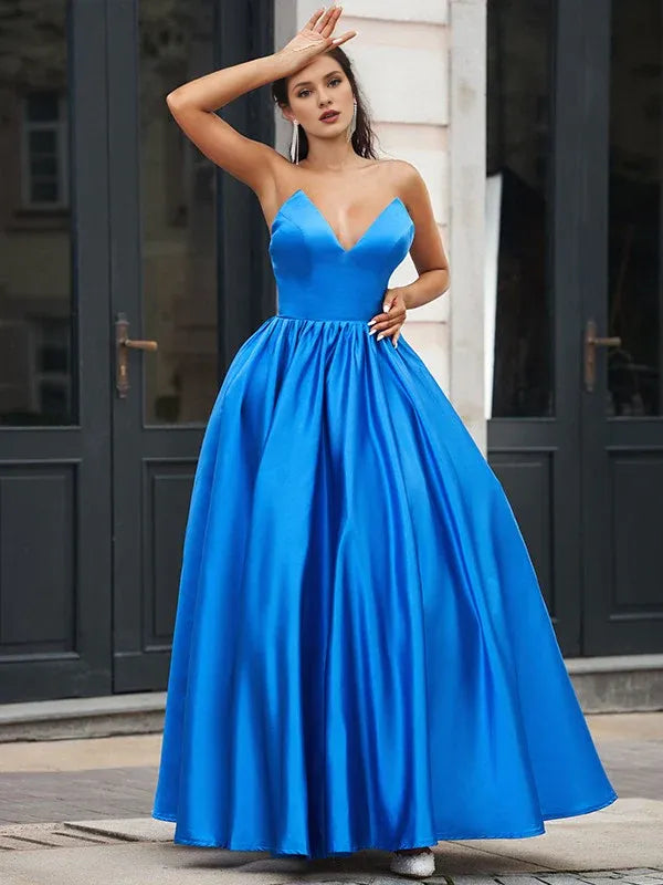 Vestido de fiesta Weitese de corte A, drapeado, con escote en V y espalda descubierta